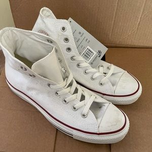 NWT Converse All Star white high tops size 10